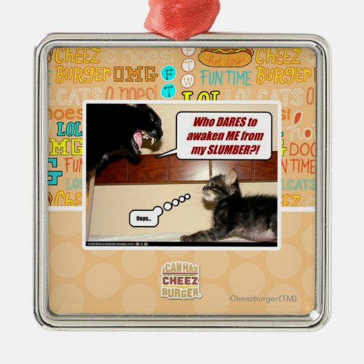 Who durft wekt me? metalen ornament (Voorkant)