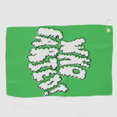 Who Farted Golf Towel Funny Green Puff Lettering Golfhanddoek (Horizontaal)