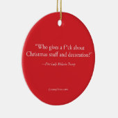 "Who Gives a F*ck About Christmas" Circle Ornament (Rechts)
