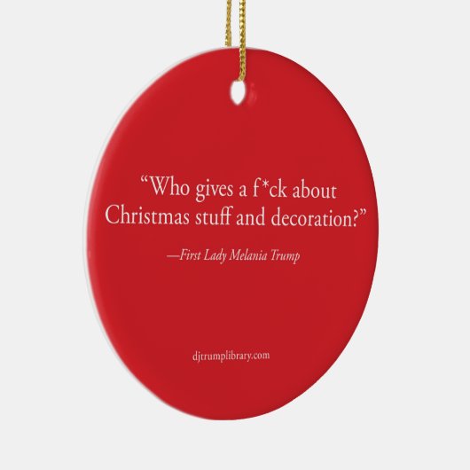 "Who Gives a F*ck About Christmas" Circle Ornament (Rechts)