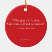 "Who Gives a F*ck About Christmas" Circle Ornament (Voorkant)
