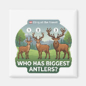 Who Has Biggest Antlers? Red Deer Austria Animal  Magneet (Voorkant)