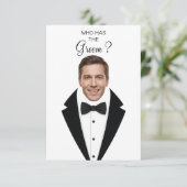 Who Has The Groom Scratch Off Game Bridal Shower T Bedankkaart (Staand voorkant)