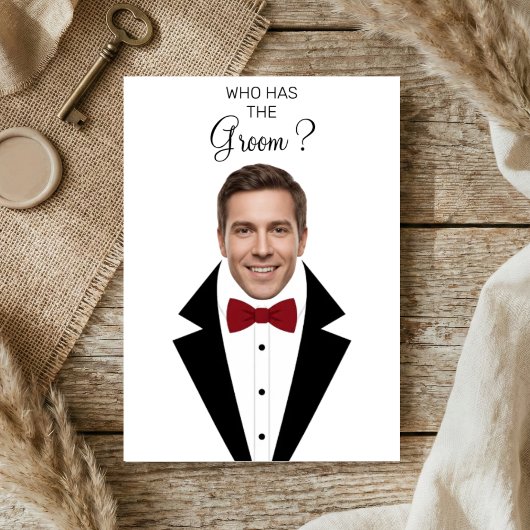Who Has The Groom Scratch Off Game Bridal Shower T Bedankkaart