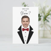 Who Has The Groom Scratch Off Game Bridal Shower T Bedankkaart (Staand voorkant)