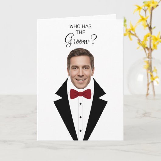 Who Has The Groom Scratch Off Game Bridal Shower T Kaart (Gele Bloem)