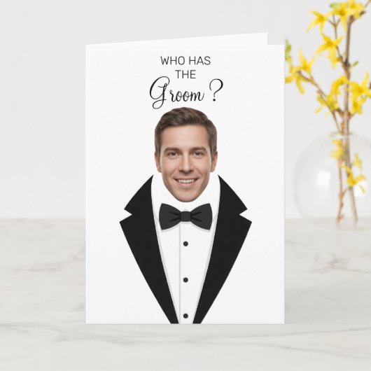 Who Has The Groom Scratch Off Game Bridal Shower T Kaart (Gele Bloem)