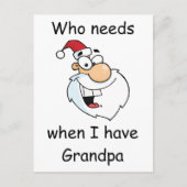 Who heeft Kerstman nodig wanneer ik Opa heb Feestdagenkaart (Voorkant)