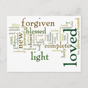 Who I am Christ Light Colors Briefkaart