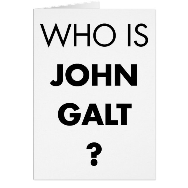 Who is John Galt? De vraag (Voorkant)