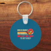 Who Is Mark And Why Do I Have To Hit Him Funny Bow Sleutelhanger (Voorkant)