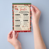 Who is Most Like Santa Game Ugly Sweater Card Flyer (Hand)