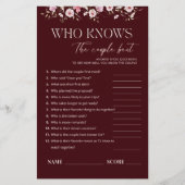 Who Knows the Couple Best Bridal Shower Game  (Voorkant)
