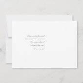 Who Knows The Couple Best Bridal Shower Game Notitiekaartje (Achterkant)