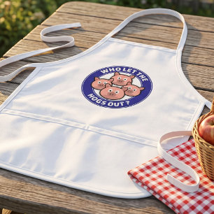 Who Let The Hogs Out - Mooie boerderijdierenthema Kinder Schort