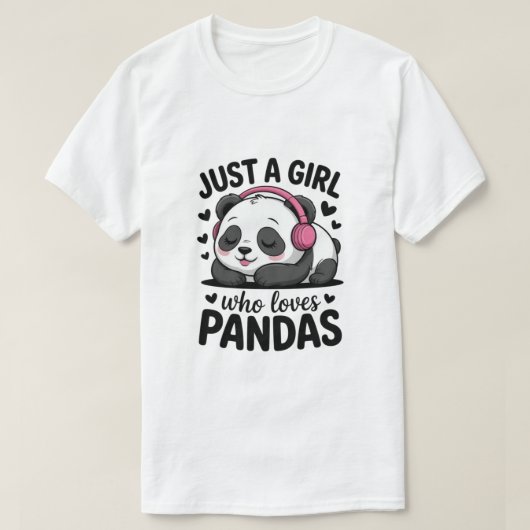 Who Loves Pandas. T-shirt (Design voorkant)