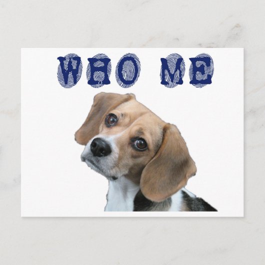 Who me hondvingerafdruk briefkaart (Voorkant)