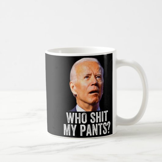 Who My Pants - Anti Joe Biden Tee - Funny Conserva Koffiemok (Rechts)