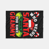 Who Needs Santa When You Have Grammy Christmas  Fleece Deken (Voorkant (Horizontaal))