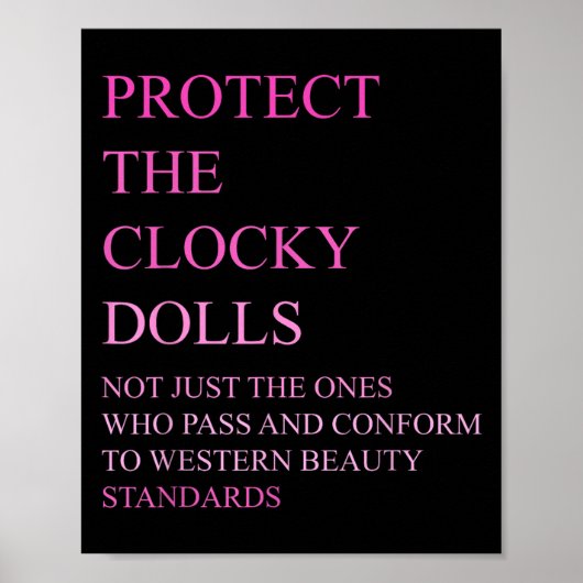 Who P And Conform To Western Beauty Standards  Poster (Voorkant)