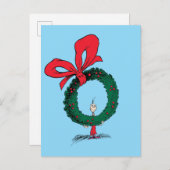 Who Peeking Through Christmas Wreath Briefkaart (Voorkant / Achterkant)