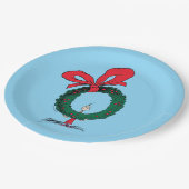 Who Peeking Through Christmas Wreath Papieren Bordje (Gekanteld)