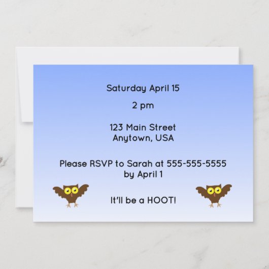 WHO’s Invited? YOU! Invitation Kaart (Achterkant)