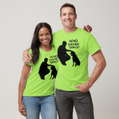 Who saved who T-shirt , back dontshopadopt (Unisex)