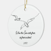 Who the Son sets Free Is Free Indeed Bible Verse Keramisch Ornament (Links)