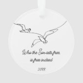 Who the Son sets Free Is Free Indeed Bible Verse Ornament (achterkant)
