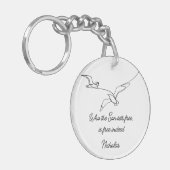 Who the Son sets Free Is Free Indeed Bible Verse Sleutelhanger (Voorkant Links)
