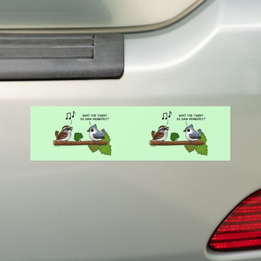 Who the Tweet? Bumpersticker (Op auto)
