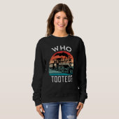 Who Tooted Funny Retro Train Lover Gift Model Rail Trui (Voorkant volledig)
