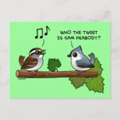 Who Tweet? Briefkaart (Voorkant)