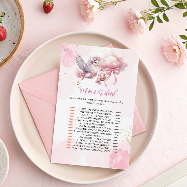 Who Will Baby Be Like? Mom or Dad Game Pink Theme  (Creator heeft geüpload)