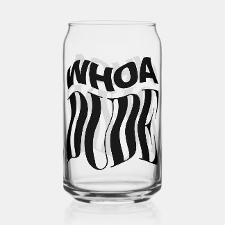 Whoa Dude Warped Typographic Blikvorm Glas