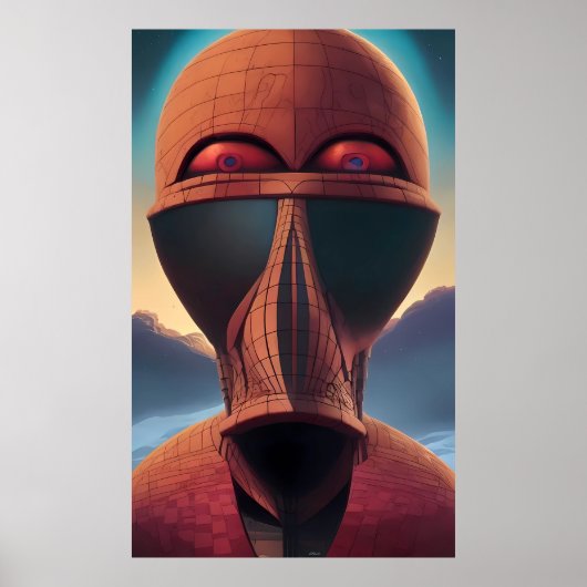 Whoa Ken Gage Psychedelic Sci-Fi Poster (Voorkant)