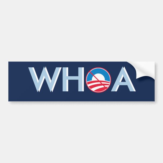 WHOA Obama Bumpersticker (Voorkant)