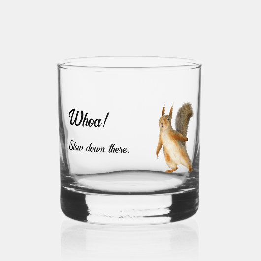 Whoa! Rustig aan daar Aangepaste Tekst Whisky Glas (Achterkant)