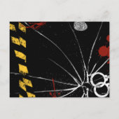 whodunit moord mysterie bloederige feestuitnodigin feestdagenkaart (Achterkant)