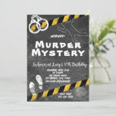 whodunit moord mysterie bloedige partij 40th 50th  kaart (Staand voorkant)