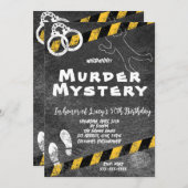 whodunit moord mysterie bloedige partij 40th 50th  kaart (Voorkant / Achterkant)