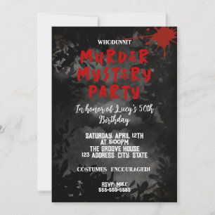 whodunit moord mysterie bloedige partij 40th 50th  kaart
