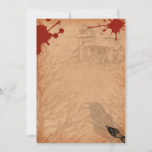 whodunit moord mysterie bloedige partij 40th 50th  kaart (Achterkant)