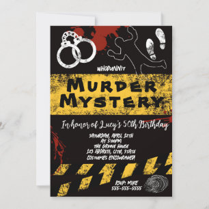 whodunit moord mysterie bloedige partij 40th 50th  kaart