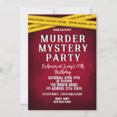 whodunit moord mysterie bloedige partij 40th 50th  kaart (Voorkant)