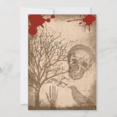 whodunit moord mysterie bloedige partij 40th 50th  kaart (Achterkant)