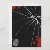 whodunit moord mysterie bloedige partij 40th 50th  kaart (Achterkant)