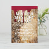 whodunit moord mysterie bloedige partij 40th 50th  kaart (Staand voorkant)