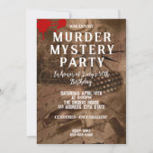 whodunit moord mysterie bloedige partij 40th 50th  kaart (Voorkant)